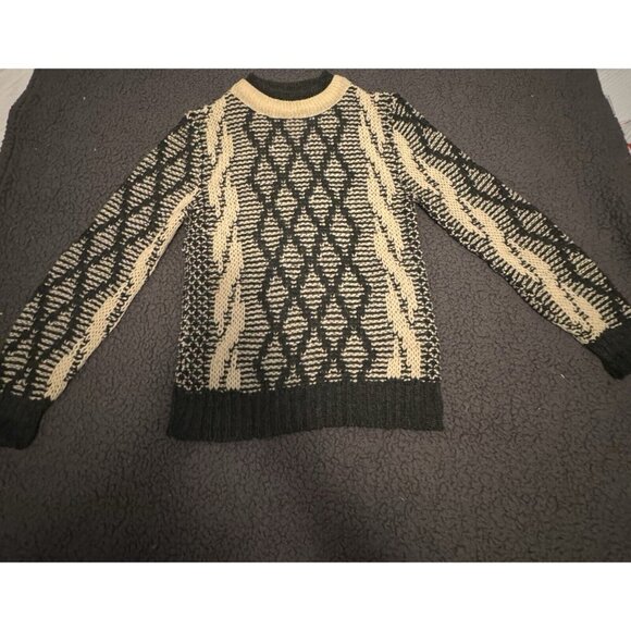 Brentwood Sportswear Sweaters - Vintage 1960’s Brentwood Sportswear Women’s M Cable Knit Wool Grew Cream Sweater